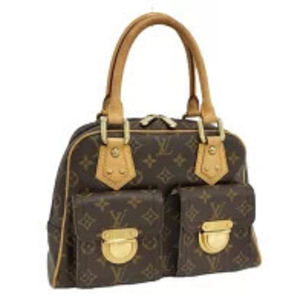 LOUIS VUITTON Manhattan Handbag Monogram Brown